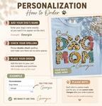 Personalized 'Best Dog Mom' Leopard Print T-Shirt | Custom Dog Name Graphic Tee