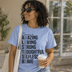 Personalized Name Shirt for Women — Custom Acrostic Tee with Positive Words | Gift for Her, Mom, Best Friend