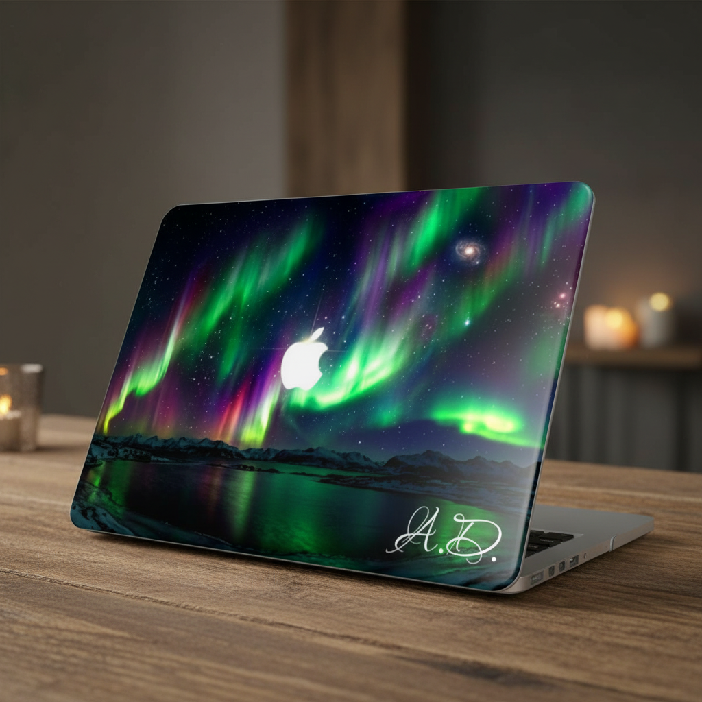 Northern Lights MacBook Case | Aurora Borealis Night Sky Hard Shell | Cosmic Galaxy & Starry Nature Laptop Cover