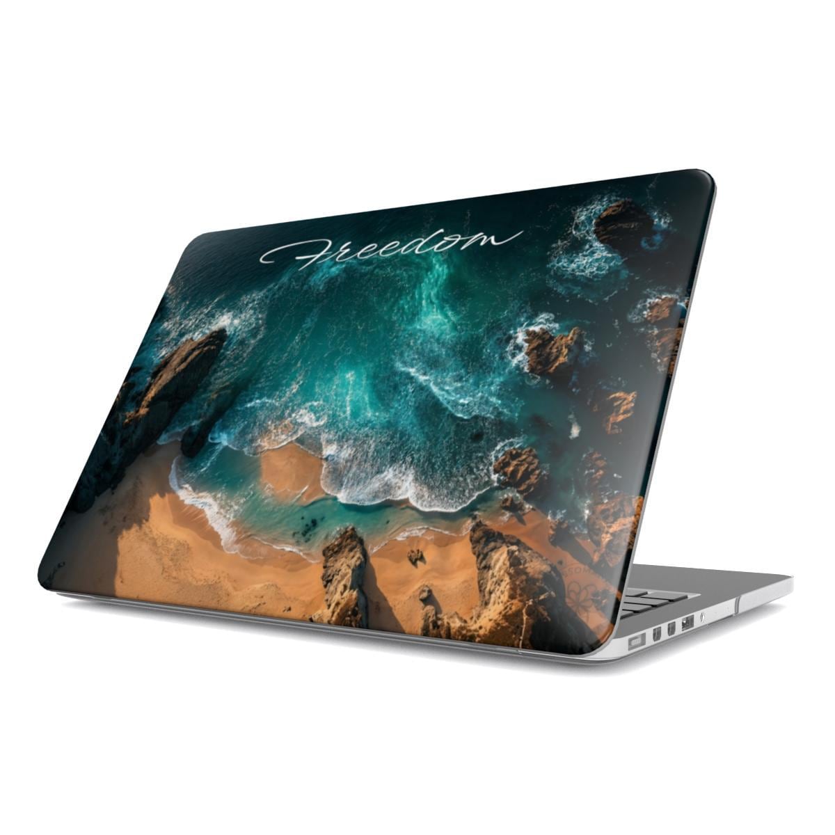 Custom Name Ocean MacBook Case | Personalized Aerial Sea Laptop