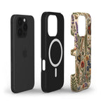 Embroidery Effect iPhone Case, Botanical Wildflower MagSafe Tough Case